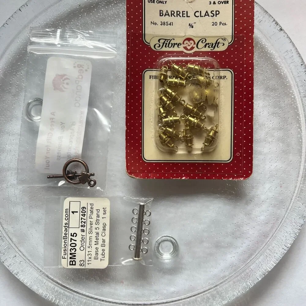 Lot of Jewelry Clasps Barrel Clasps Five Strand Tube Bar Toggle Clasp